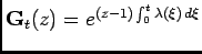 $ \mathbf{G}_t(z)=e^{(z-1)\int_0^t \lambda(\xi) d\xi}$